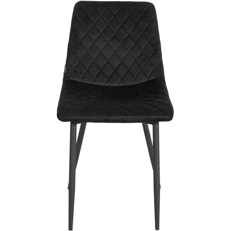 Fauteuil Telde, velours, noir