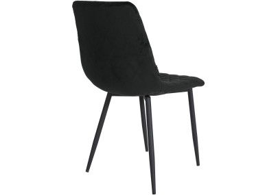 Poltrona Telde, velluto, nero