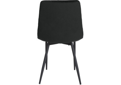 Fauteuil Telde, velours, noir