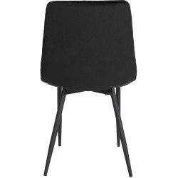 Fauteuil Telde, velours, noir
