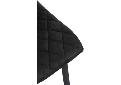 Poltrona Telde, velluto, nero