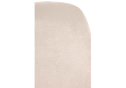 Chaise de salle à manger Victoria, velours, crème