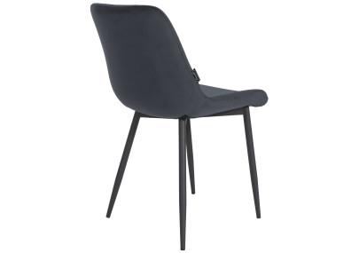 Victoria Silla de Comedor, Terciopelo, Negra