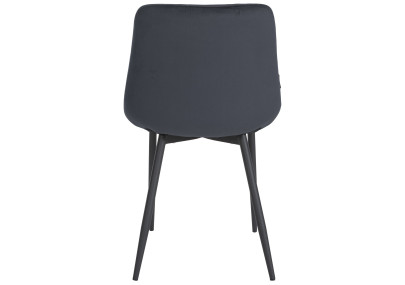 Victoria Silla de Comedor, Terciopelo, Negra