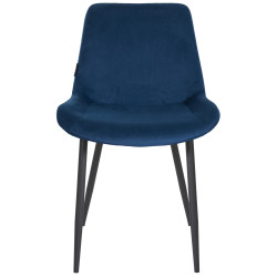 Cadeira de jantar Victoria, veludo, azul