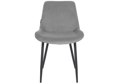 Chaise de salle à manger Victoria, velours gris