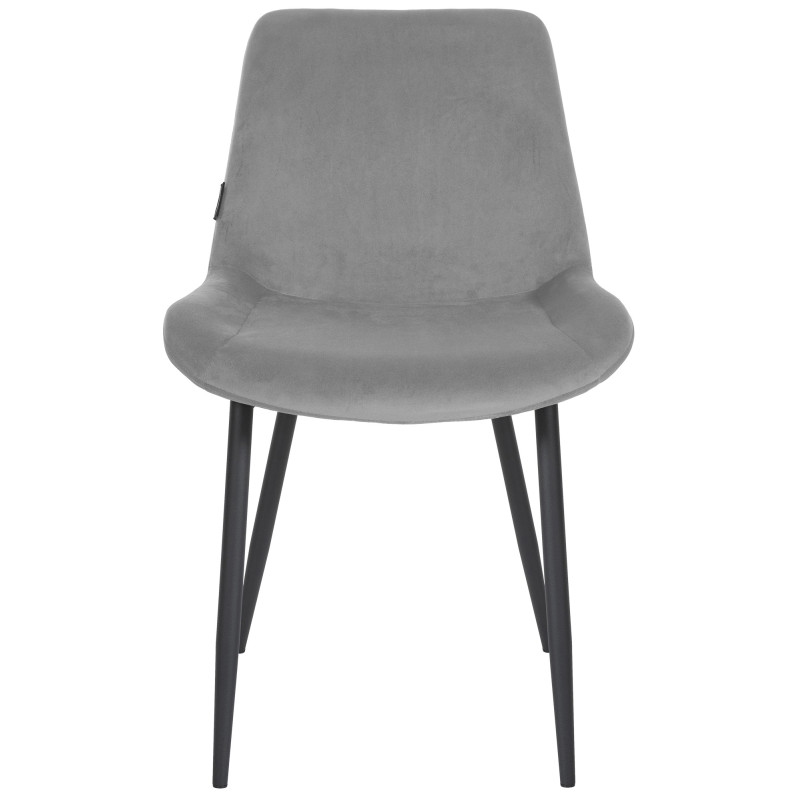 Victoria Silla de Comedor, Terciopelo Gris