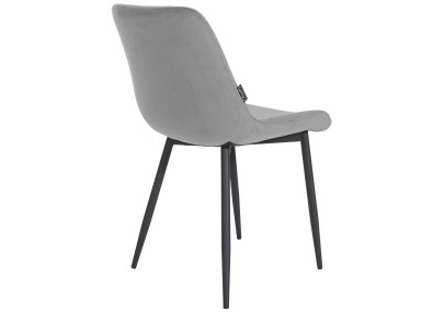 Chaise de salle à manger Victoria, velours gris