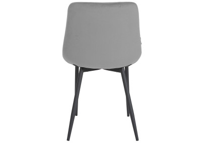Chaise de salle à manger Victoria, velours gris