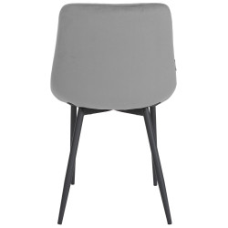 Victoria Silla de Comedor, Terciopelo Gris