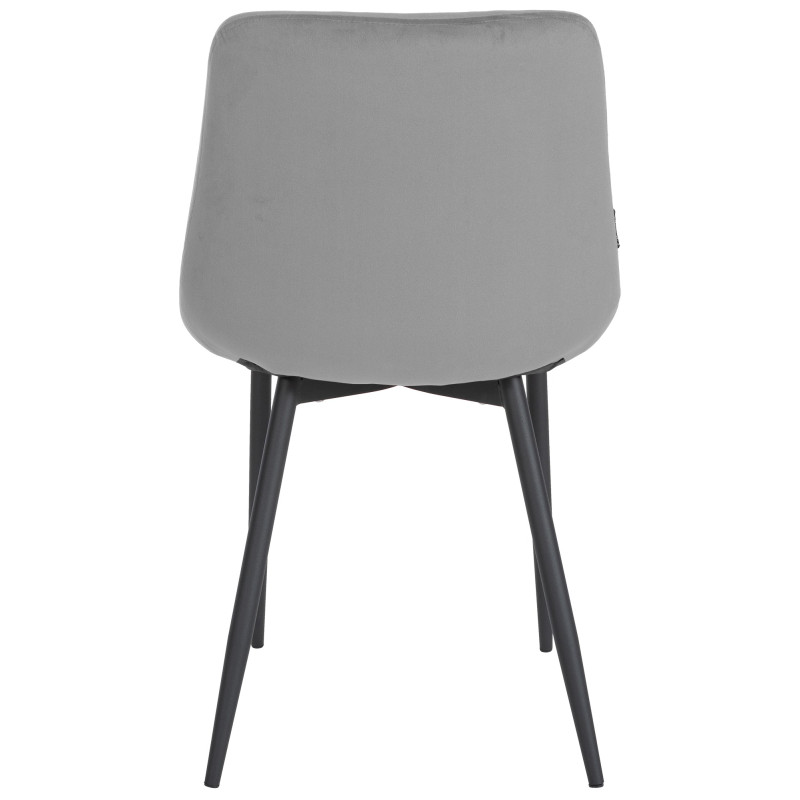 Chaise de salle à manger Victoria, velours gris