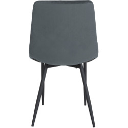 Chaise Telde, veludo, cinza escuro