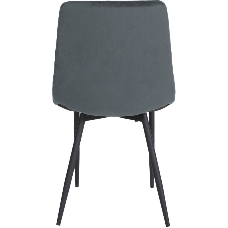 Chaise Telde, veludo, cinza escuro