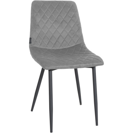 Fauteuil Telde, velours gris