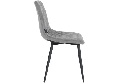 Fauteuil Telde, velours gris