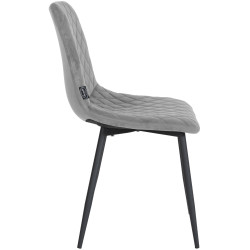 Fauteuil Telde, velours gris