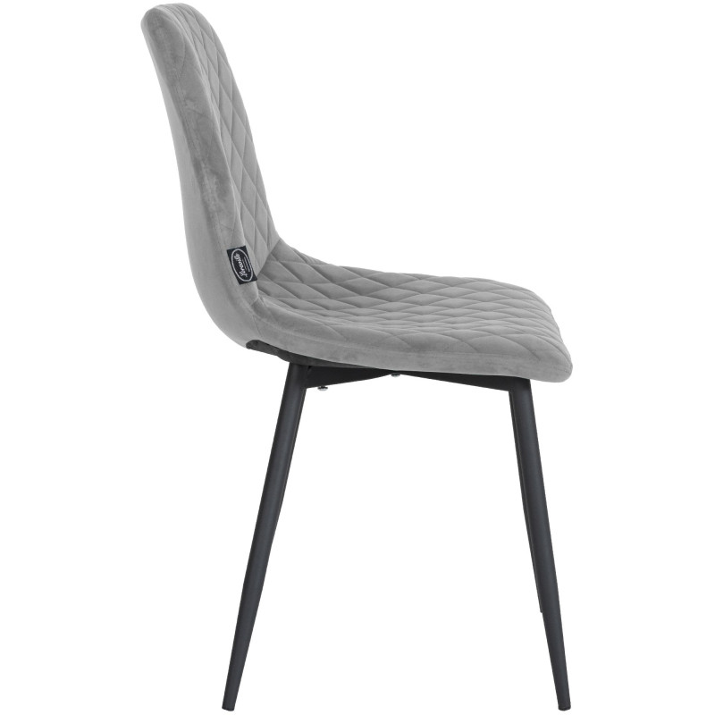 Fauteuil Telde, velours gris