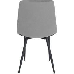 Fauteuil Telde, velours gris