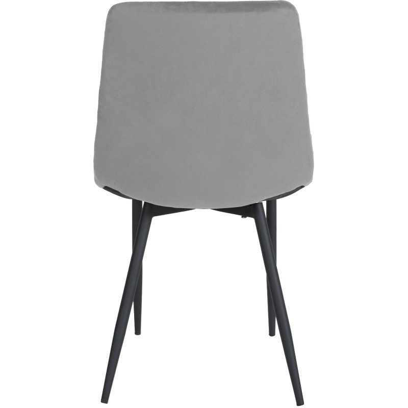 Fauteuil Telde, velours gris