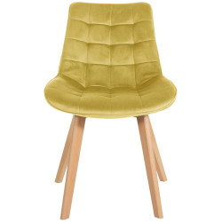 Poltrona Brook, velluto, giallo