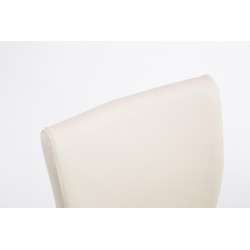 Sgabello Colonia in similpelle crema