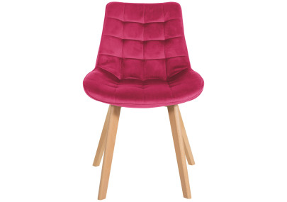 Fauteuil Brook, velours, rouge