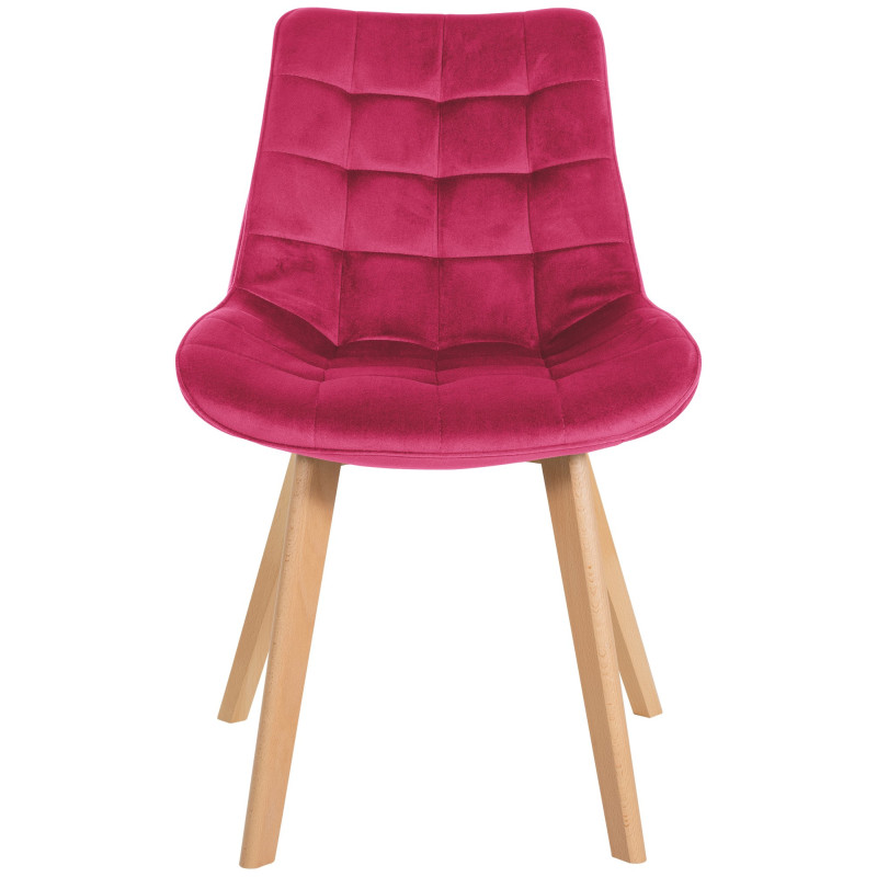 Fauteuil Brook, velours, rouge
