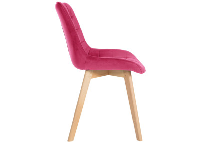 Fauteuil Brook, velours, rouge