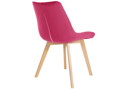 Fauteuil Brook, velours, rouge