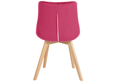 Fauteuil Brook, velours, rouge