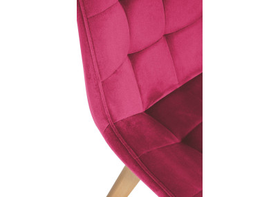 Fauteuil Brook, velours, rouge