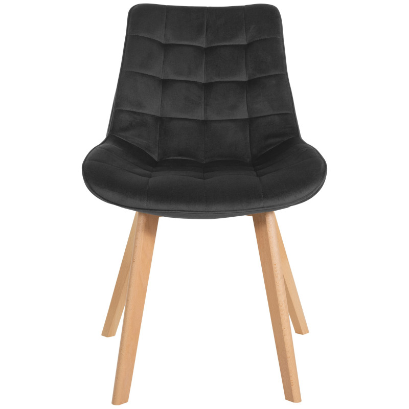 Fauteuil Brook, velours, noir