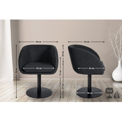 Sedia Gambo, feltro, antracite