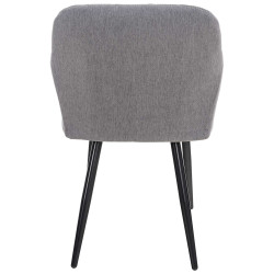 Ensemble de 2 chaises de salle à manger Shila, tissu gris