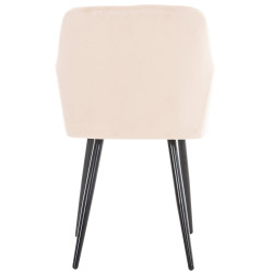 Ensemble de 2 chaises de salle à manger Shila en velours beige