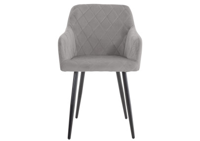 Ensemble de 2 chaises de salle à manger Shila en velours gris