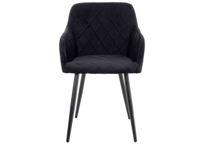 Ensemble de 2 chaises de salle à manger Shila en velours noir