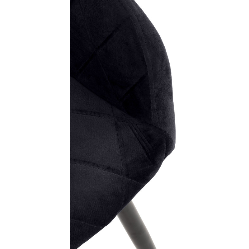 Ensemble de 2 chaises de salle à manger Shila en velours noir