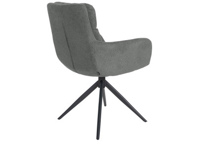 Chaise de salle à manger Vilas, tissu gris