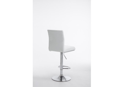 Sgabello Colonia in similpelle bianco