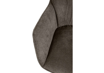 Chaise de salle à manger Jules, tissu gris foncé