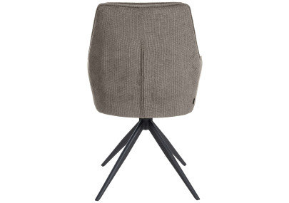 Chaise de salle à manger Jules, tissu gris foncé