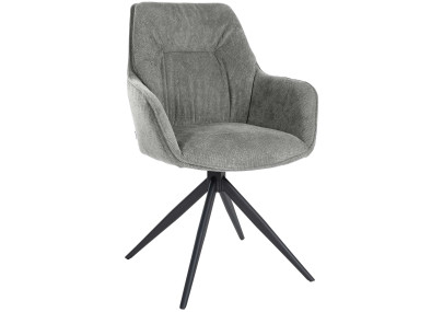 Chaise de salle à manger Jules, tissu gris