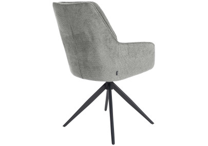 Chaise de salle à manger Jules, tissu gris