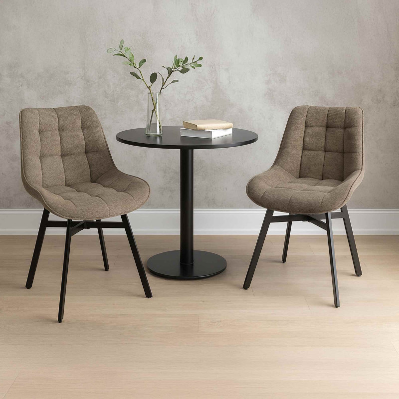 Fauteuil Colby, tissu taupe