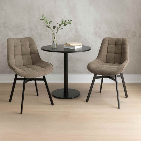 Fauteuil Colby, tissu taupe