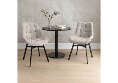 Fauteuil Colby, tissu crème