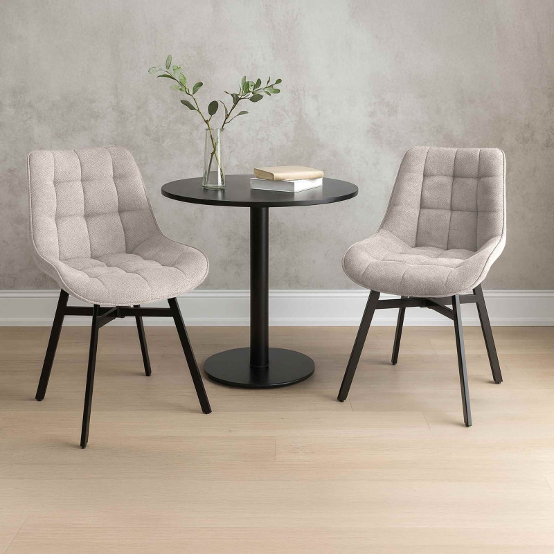 Fauteuil Colby, tissu crème