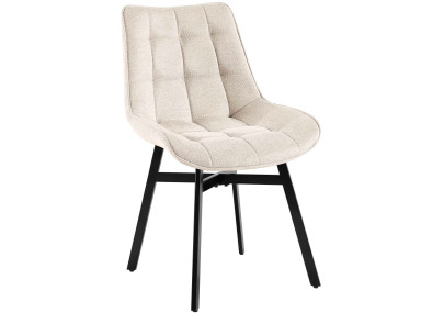 Fauteuil Colby, tissu crème