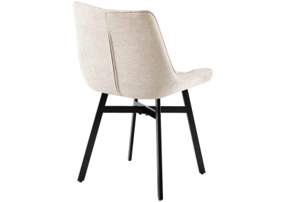 Fauteuil Colby, tissu crème